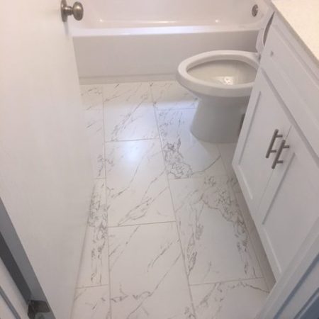 marble flooring in bathroom