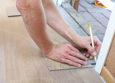 measuring out flooring